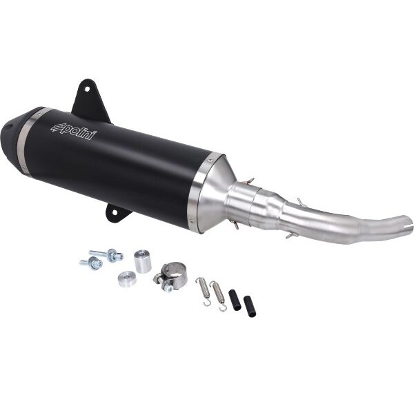 uitlaat polini vespa zwart gts 125-300 4t 190.0041