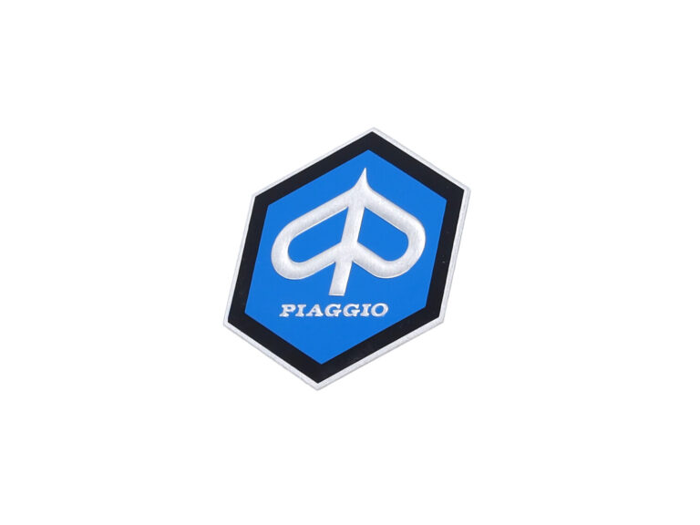 Sticker Logo Metaal Zeskant 31mm Piaggio
