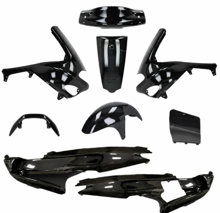 plaatwerkset origineel model zwart metallic 10-delig gilera runner 50/125/180