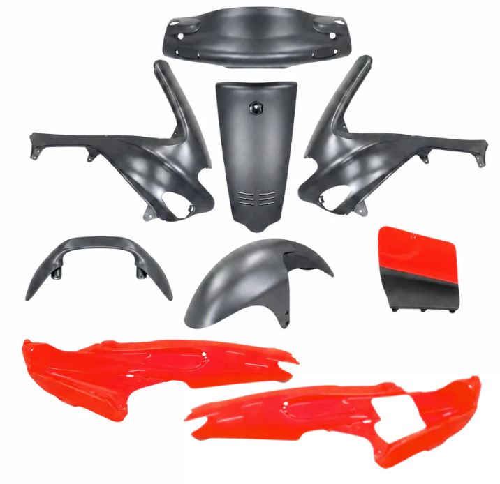 plaatwerkset origineel model fluor oranje/opaco 10-delig gilera runner 50/125/180