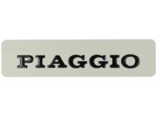 embleem woord [piaggio] tanklogo 115x28 mm vespa zwart ciao 182346