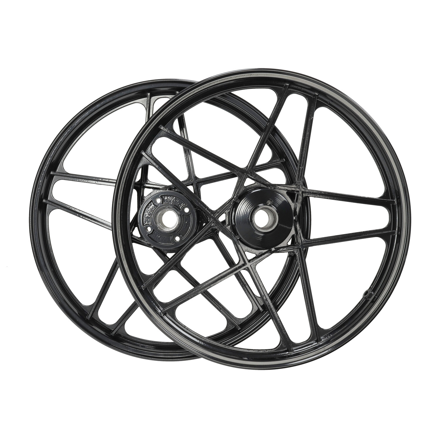 Fast-Arrow wielset 17 inch zwart glans voor Hercules Prima