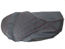 Buddydek Regia luxe stiksel zwart/rood sprint