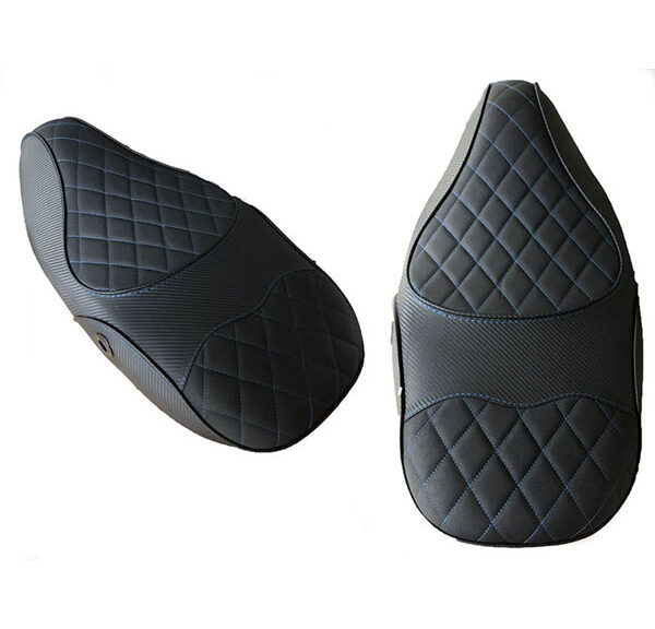 Buddydek Regia luxe stiksel zwart/blauw sprint