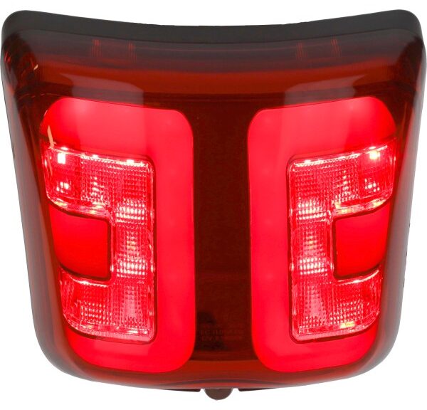 achterlicht Power1 led tube rood  E-keur glans zwart gts alle mod.