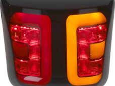 achterlicht Power1 led e-keur + raw tube matt zwart vespa smoke gts alle mod.
