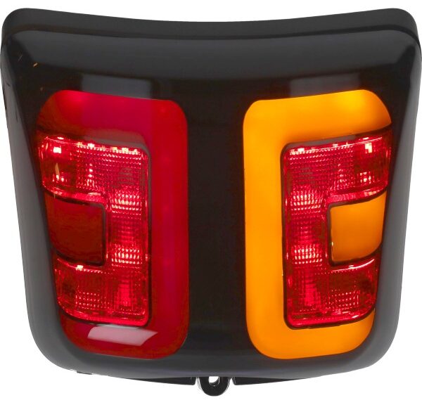 achterlicht Power1 led e-keur + raw tube matt zwart  vespa smoke gts alle mod.