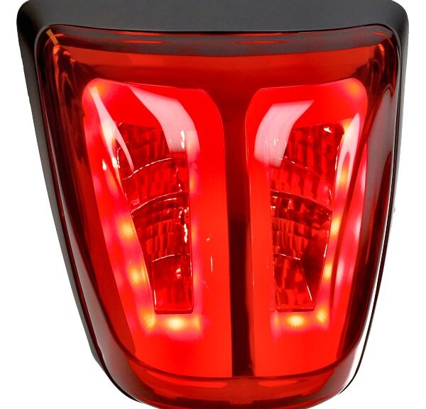 achterlicht Power1 led tube rood /zwart matt E-keur primavera