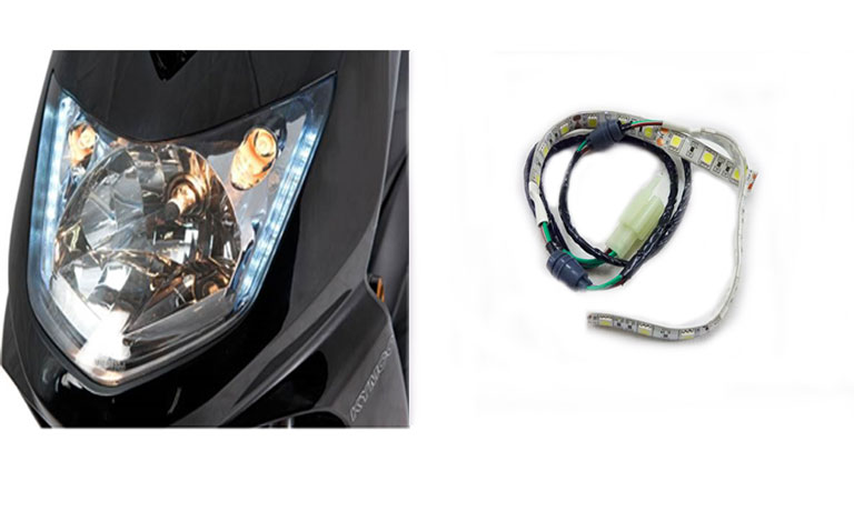 Lamp 12V LED dagrijverlichting met 3M plakstrip (lengte 15cm)