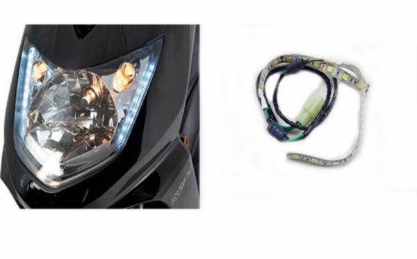 lamp 12V led dagrijverlichting met 3M plakstrip (lengte 15cm) 2-delig=op=op