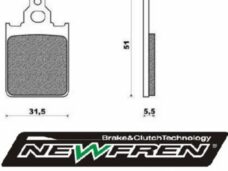 remblokset newfren cnc remklauw Piaggio zip 2000 voor hexagon 125/150