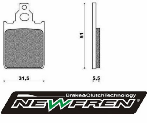 remblokset newfren cnc remklauw Piaggio zip 2000 voor px 125cc