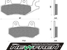 Remblokset Newfren voor agility 125