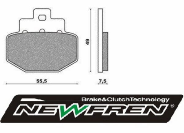 remblokset newfren achter dna 180cc