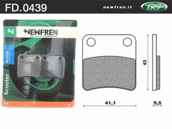 remblokset newfren handrem BMW C sport 650 ie 4T LC (euro 4) va2016