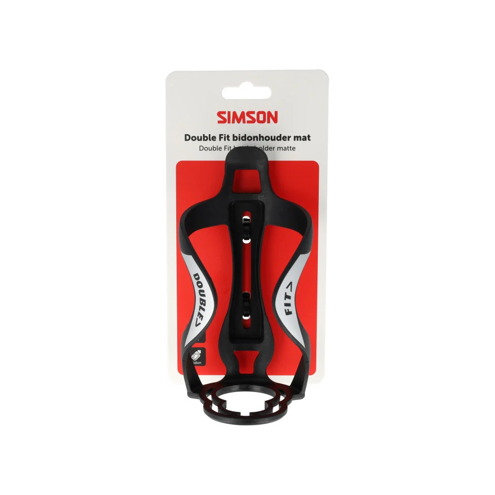 Simson bidonhouder DoubleFit mat zwart