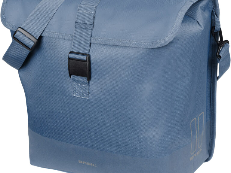 Basil enkele tas Mara Evo MIK Hooks 24l rPET blauw
