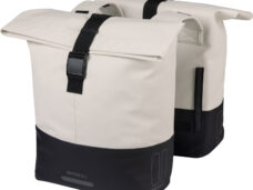 Basil dubbele tas Cove 28-32l  gebroken wit/zwart