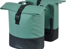Basil dubbele tas Cove 28-32l zilvergroen/zwart