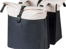 Basil dubbele tas Vive 28-35l gebroken wit/zwart