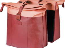 Basil Vive dubbelväska 28-35l bordeaux/rosa