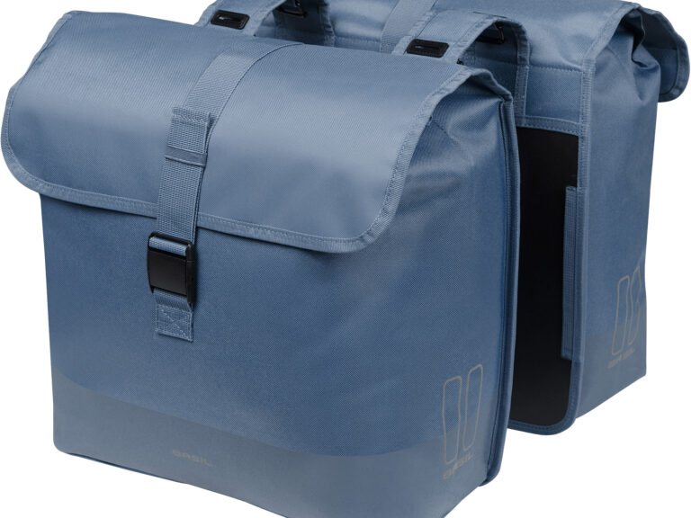 Basil dubbele tas Mara Evo 46l rPET blauw