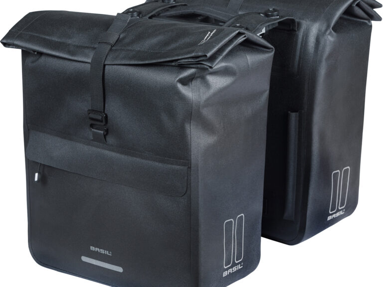 Basil dubbele tas Urban Dry Neo MIK 52l rPET zwart