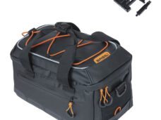 Basil bagagedragertas Miles Tarpaulin MIK 7l zwart/oranje