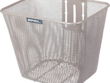 Basil mand Bilbao met houder vaste montage metallic