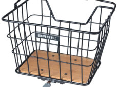 Basil mand Nordland MIK 23l staal zwart/bruin