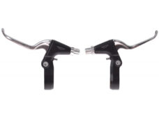 VWP Remgreepset 2-vinger v-brake zwart/zilver