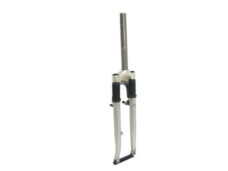 Voorvork verend Hybride 28" 1.1/8" zilver met draad en nok