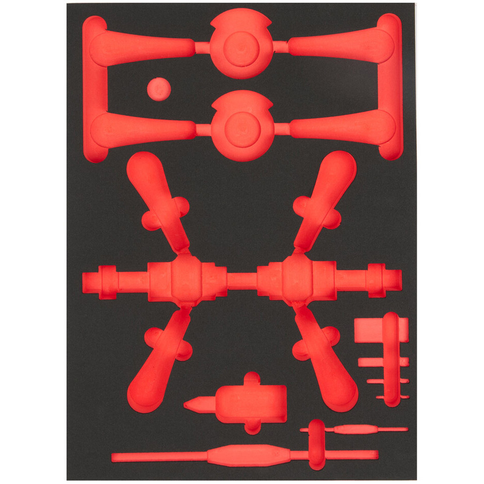 Cyclus foam 9 gefreesd excl. gereedschap maat L rood