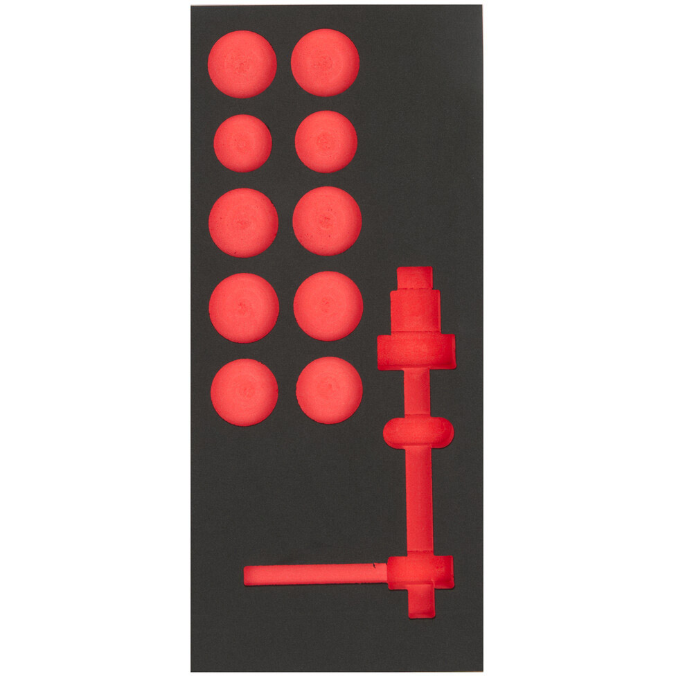 Cyclus foam 12 gefreesd excl. gereedschap maat S rood