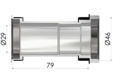 Elvedes trapas twist fit BB right naar SRAM DUB