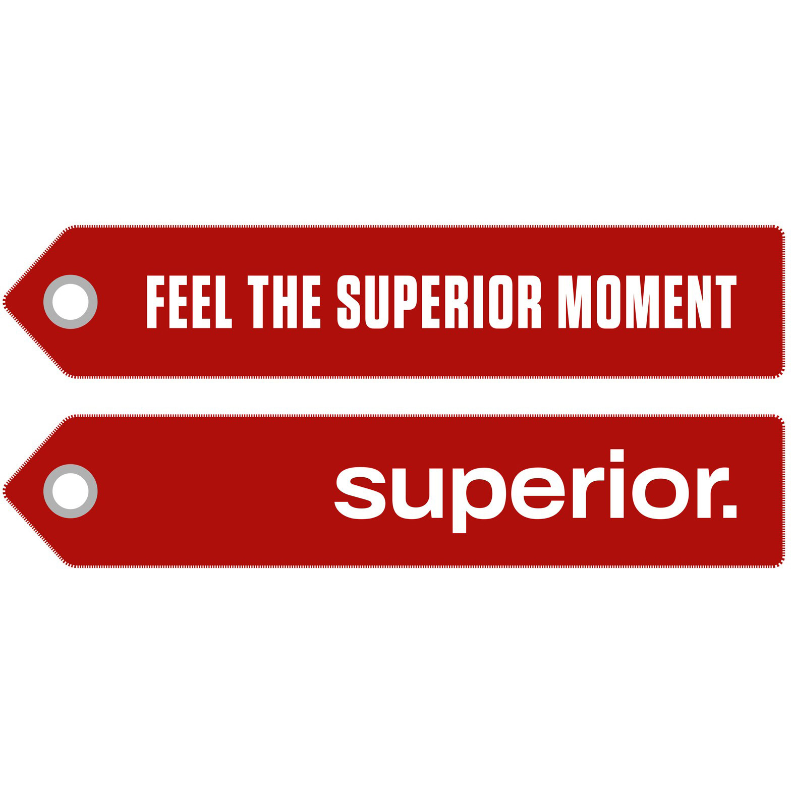Superior sleutelhanger 122x22mm textiel rood/wit