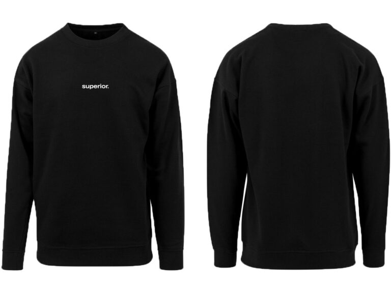 Superior sweatshirt XL zijden print katoen/polyester zwart