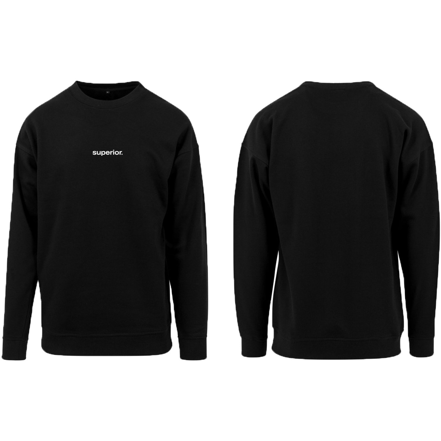 Superior sweatshirt XXL zijden print katoen/polyester zwart