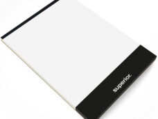 Superior schrijfblok A5 zwart/wit