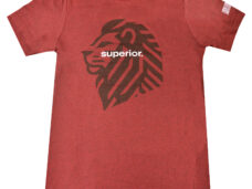Superior T-shirt Logo maat S donkerrood