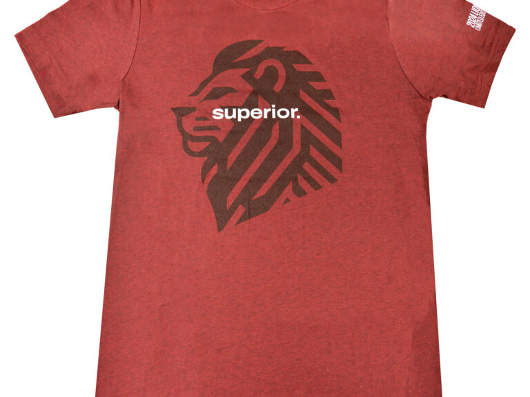 Superior T-shirt Logo maat S donkerrood