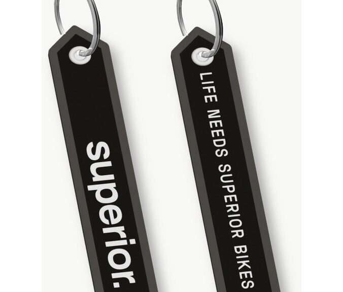 Superior sleutelhanger zwart/wit