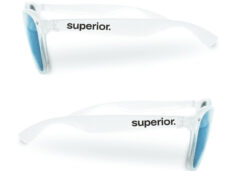 Superior zonnebril wit/blauw