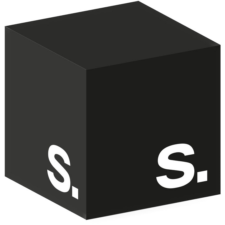 Superior promotionele zitkubus 50x50cm zwart/wit