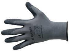 Berner werkhandschoenen B-Grip latex maat 9 cat.2 zwart-grijs