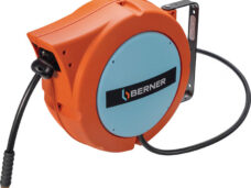 Berner luchthaspel 15bar 10m Ø8mm zelfoprollend oranje