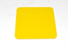 Geel verzekeringsplaatje  (a-klasse plaatje Belgie)