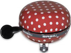 Basil Big Bell Polkadot 80mm ding dong red/white 50396