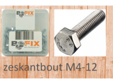 Bofix zeskantbout M4x12 (50st)