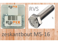 Bofix zeskantbout M5x16 RVS (50st)